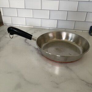 Vintage Revere Ware Copper Clad Stainless Steel Fry Pan 8" Made In USA